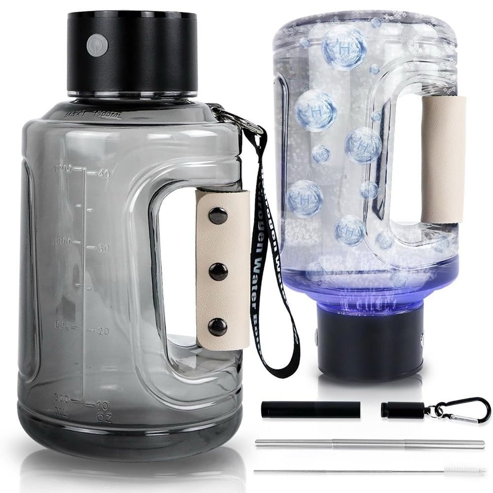 NIB Hydrogen Water Bottle Generator 1.5L | Portable Rechargeable SPE Technology